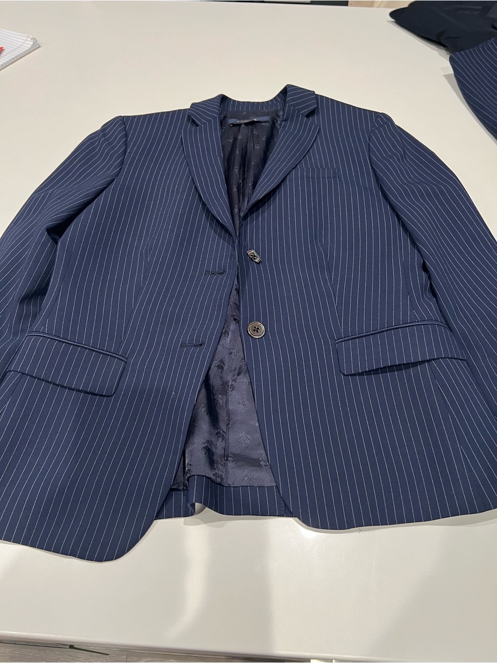 Brooks Brothers 3-Piece Navy Pinstripe Women's Suit
